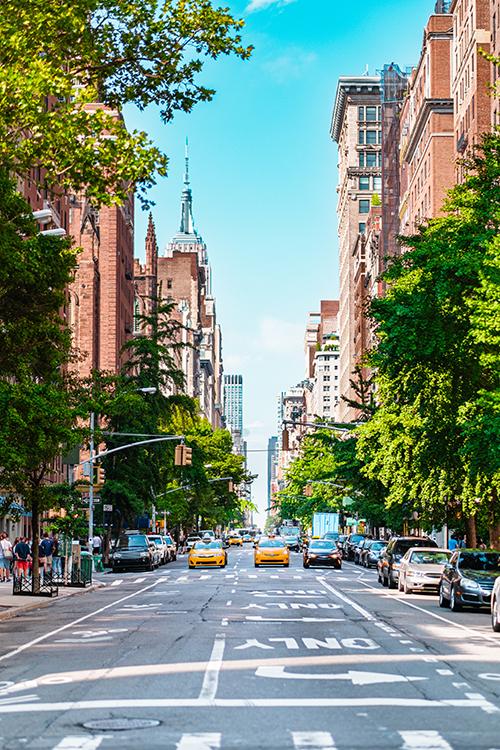 New York City street on a summers day